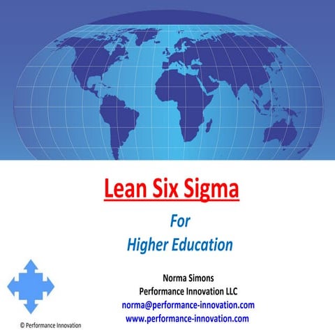 Lean Six Signa for Higher Education 