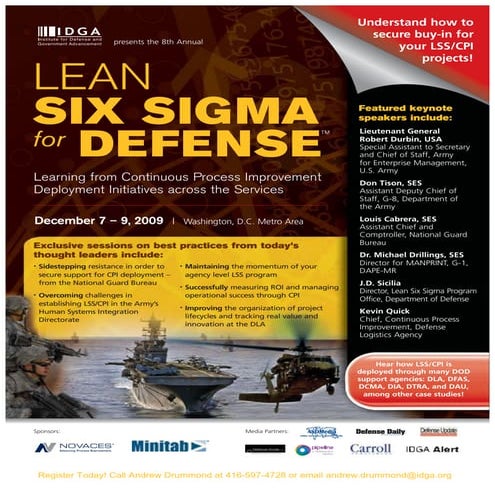 Lean Six Sigma For Defense 2009
