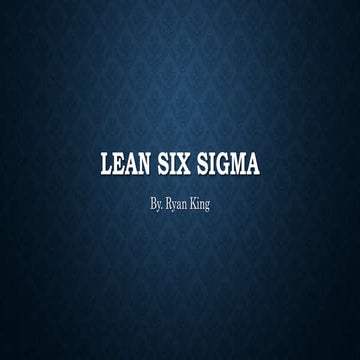 Lean Six Sigma Foundations