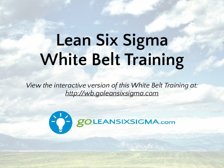 Lean Six Sigma White Belt Training – KYQQ