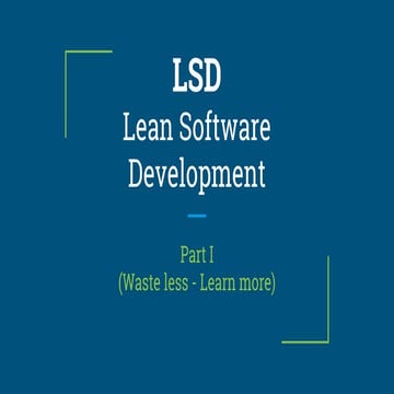 Lean Software Development - Part I