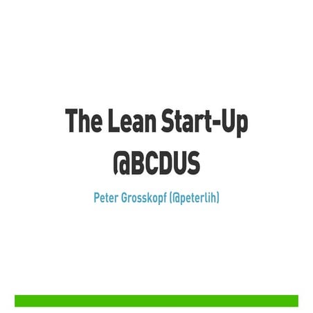 The Lean Start-Up @ Barcamp Düsseldorf