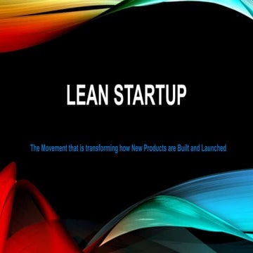 Lean startup