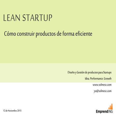 Lean startup