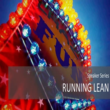 Lean Startup & Analytics