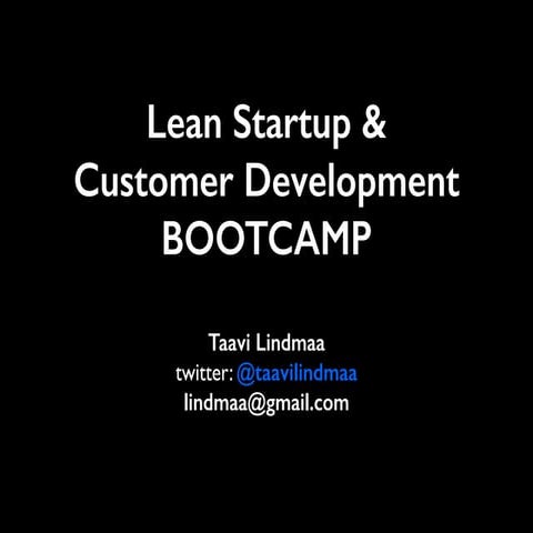 Lean startup & customer development with Javelin experiment board