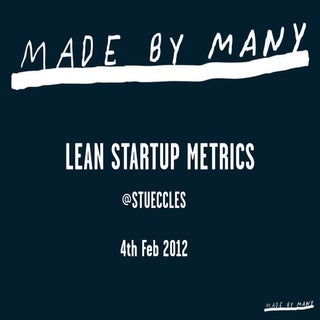 Lean startup metrics