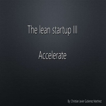 Lean startup part iii