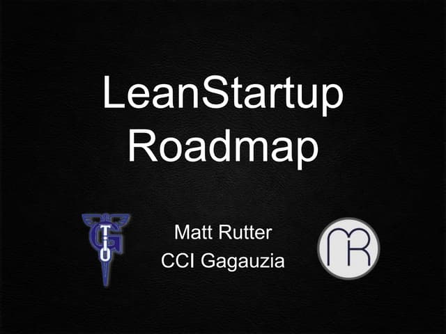 Lean Startup Roadmap