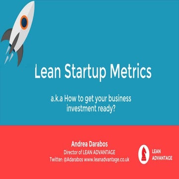 Lean startups metrics fo investment darabos