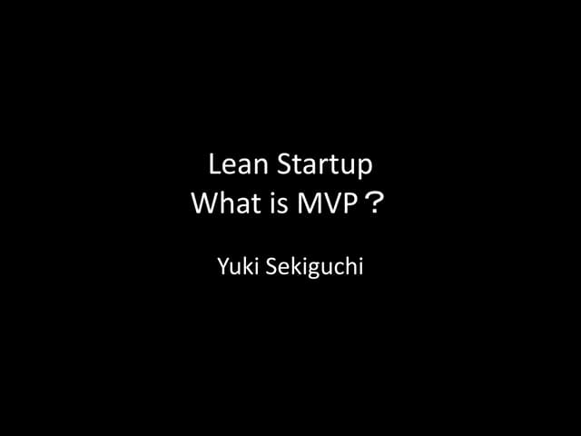 Lean startup - WhatIsMVP