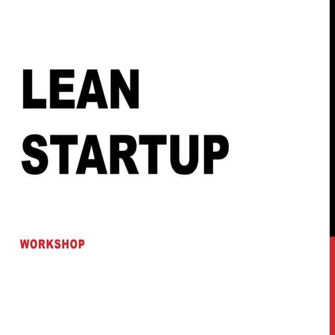 Lean startupworkshop