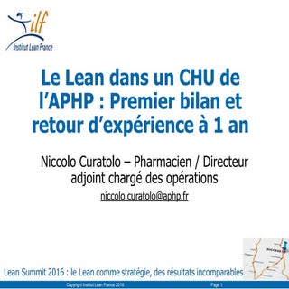 Le Lean dans un CHU de l'APHP : un ...