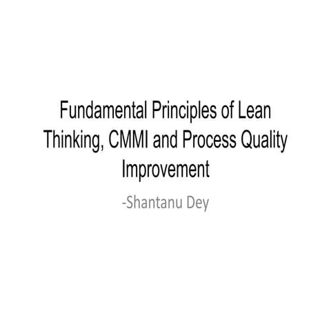 Lean thinking