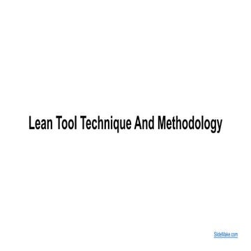 Lean Tool Technique And Methodology.pptx