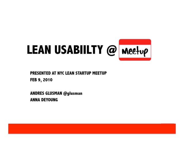 Lean Usability