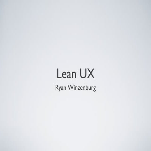 Lean UX
