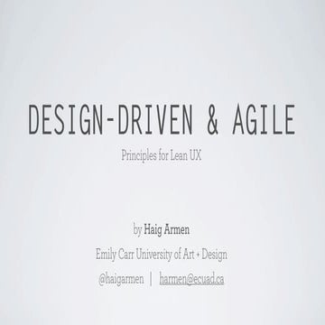 Design Driven & Agile