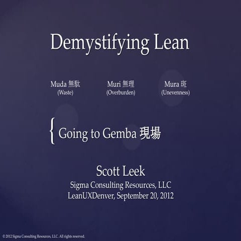 Demystifying Lean: Going to Gemba