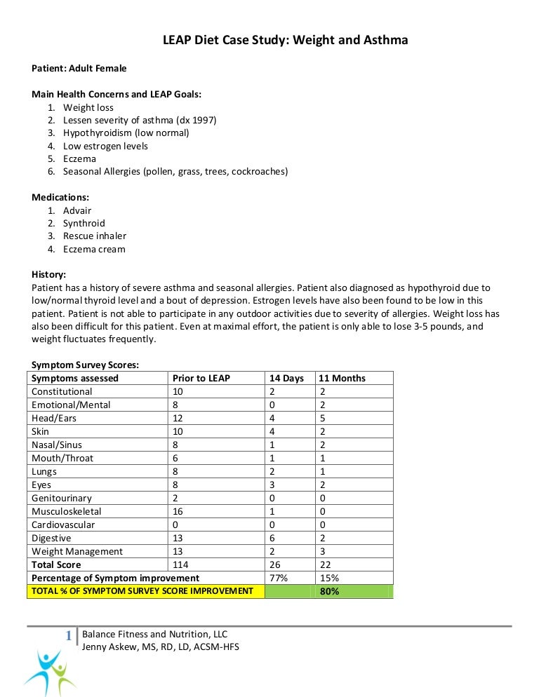 Diet case study image
