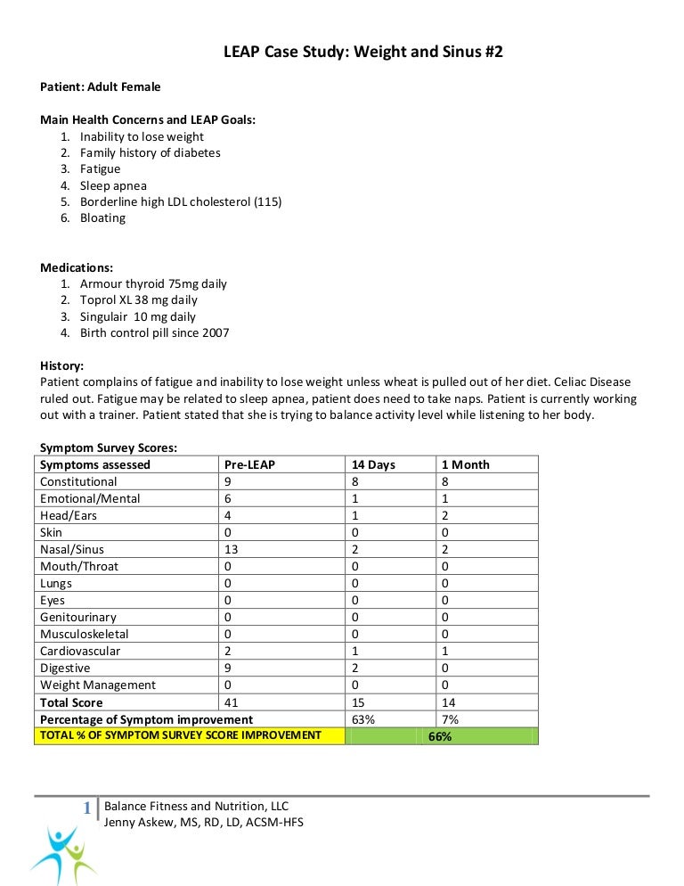 Nutrition case studies for students image