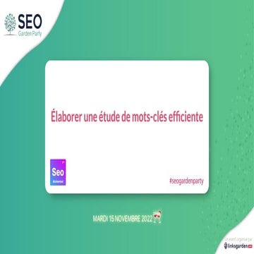 Léa PICOSSON - SEO Garden Party Novembre 2022