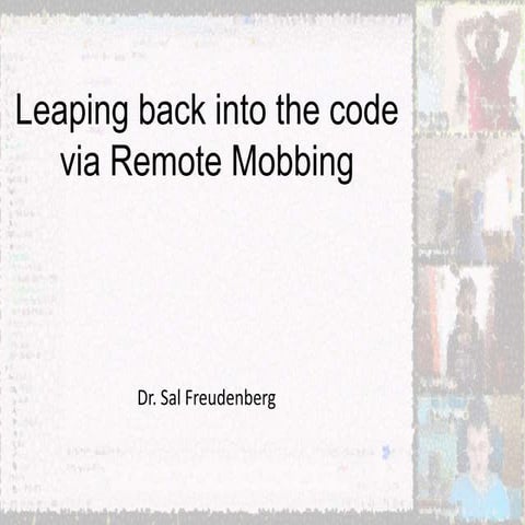 Leaping back into the code - ETC 2019 Keynote