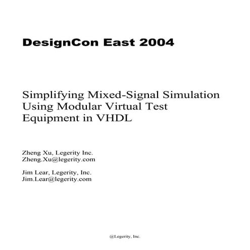 Lear design con_east_2004_simplifing_mixed_signal_simulation
