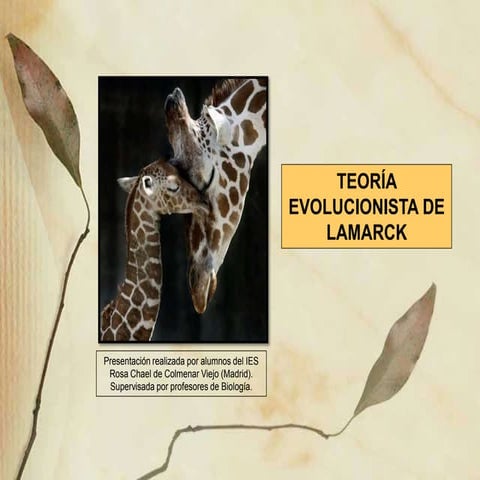 Teoría de la evolución de Lamarck. | PDF