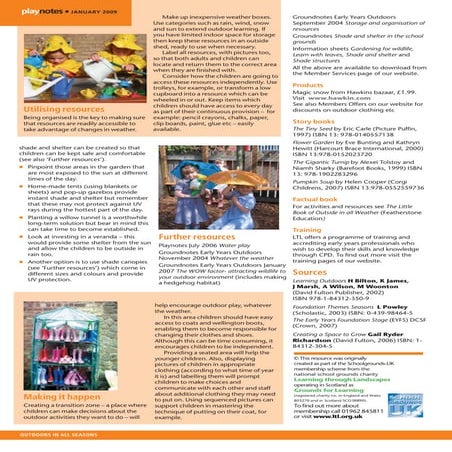 Outdoors in all Seasons: Early Years Outdoors Learning 