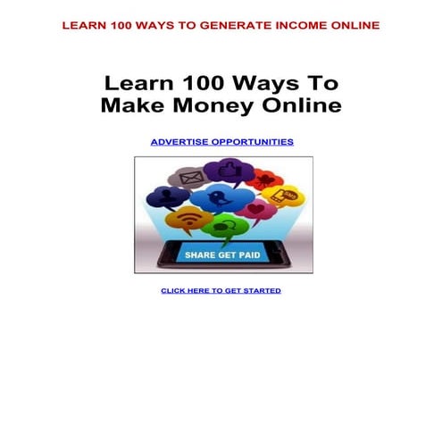 [ Learn 100 ]  ways to make money online 