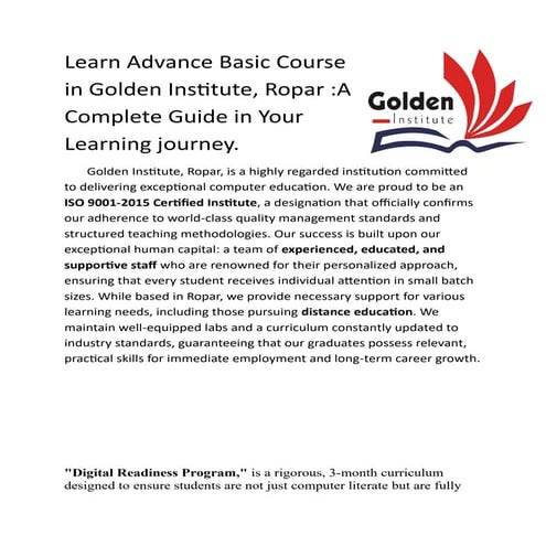 Learn Advance Basic Course in Golden Institute.pdf