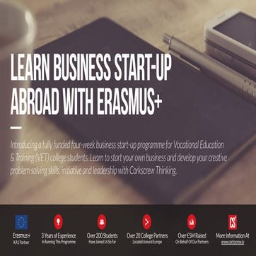 Learn business start up abroad with erasmus plus