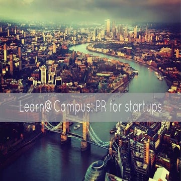 Learn@Campus PR for Startups