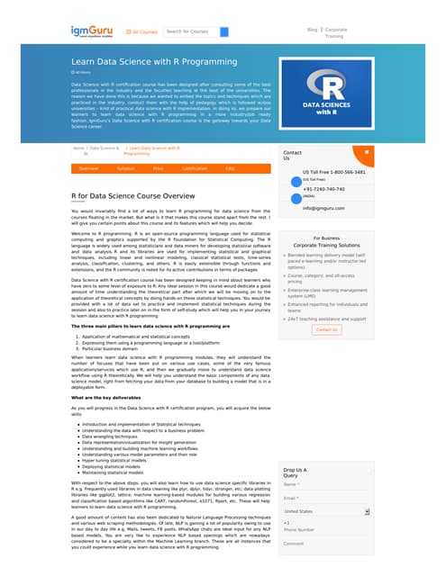 Learn data science with r programming