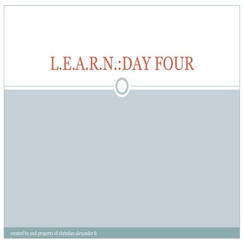 L.e.a.r.n....Conflict resolution and guest services