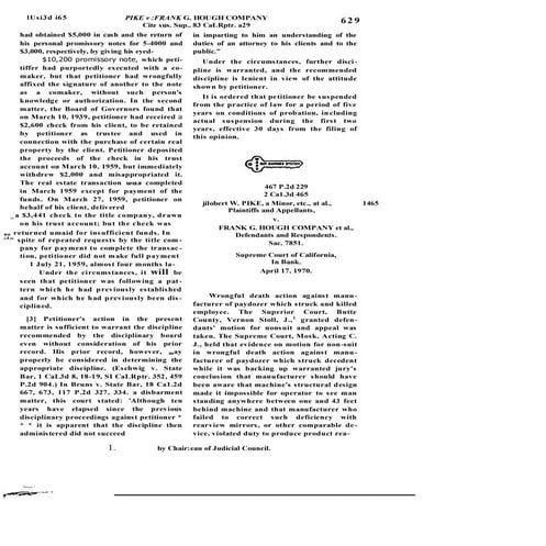 Learn details of pike v hough case with lewis barbe