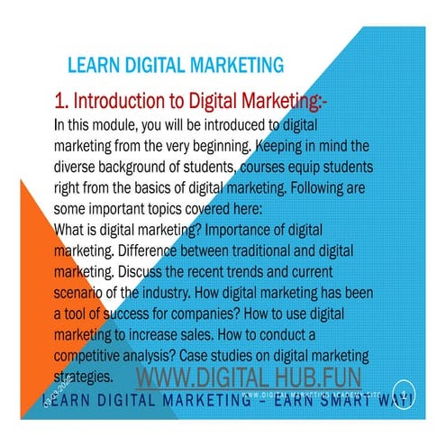 Digital Marketing presentation for students | PPT