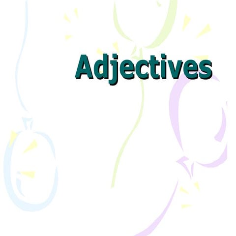 Learn english   adjectives vb