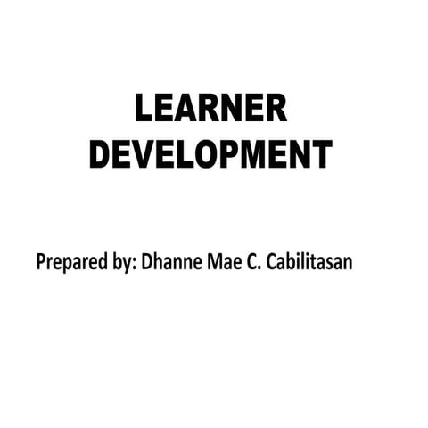 Learner deveplopment