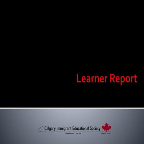 Learner Report- August 2016