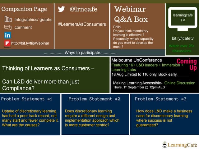 Thinking of Learners as Consumers – Can L&D deliver more than just Compliance...