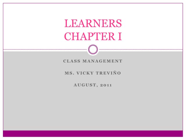 Learners Chapter I