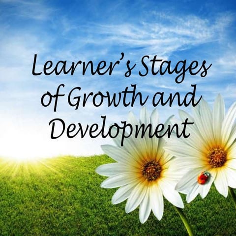 Learner’s stages of growth and development