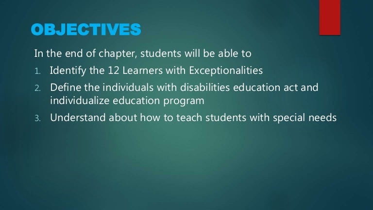 Learners With Exceptionalities