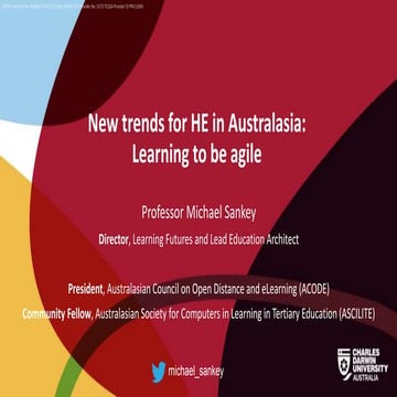 New trends for HE in Australasia: Learning to be agile