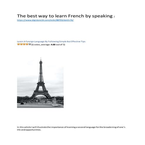Learn French by Speaking