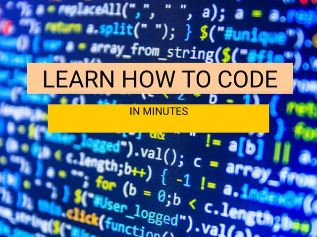 Learn how to code | PPT