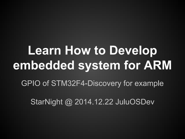 Learn how to develop embedded syste...