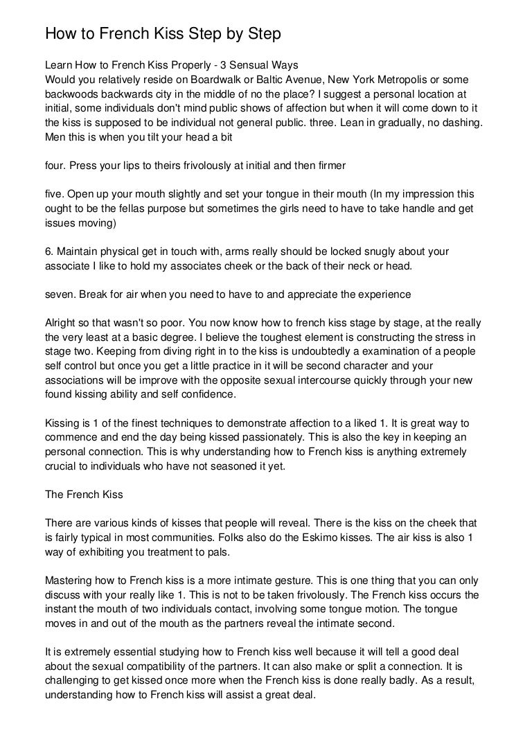 How to use your tongue when french kissing Everything You Need To